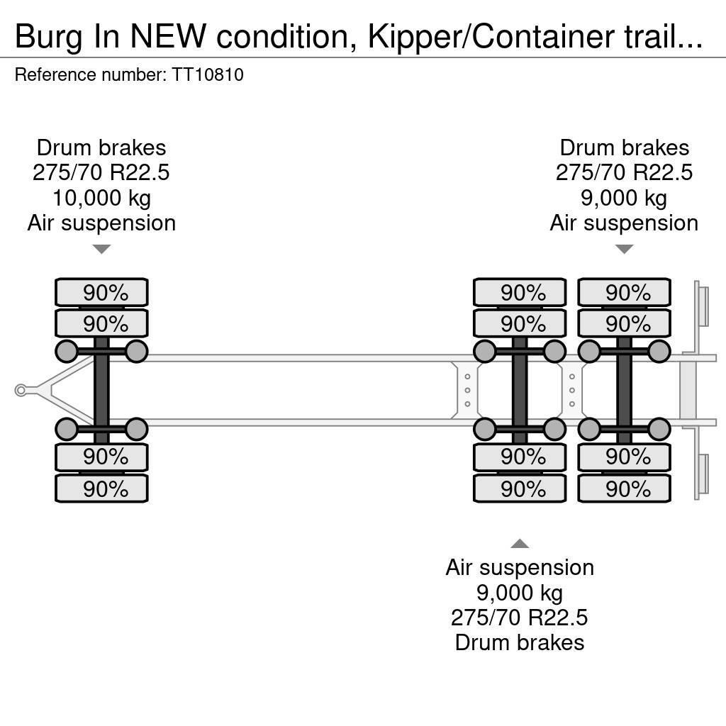 Burg In NEW condition, Kipper/Container trailer Kontejnerske prikolice
