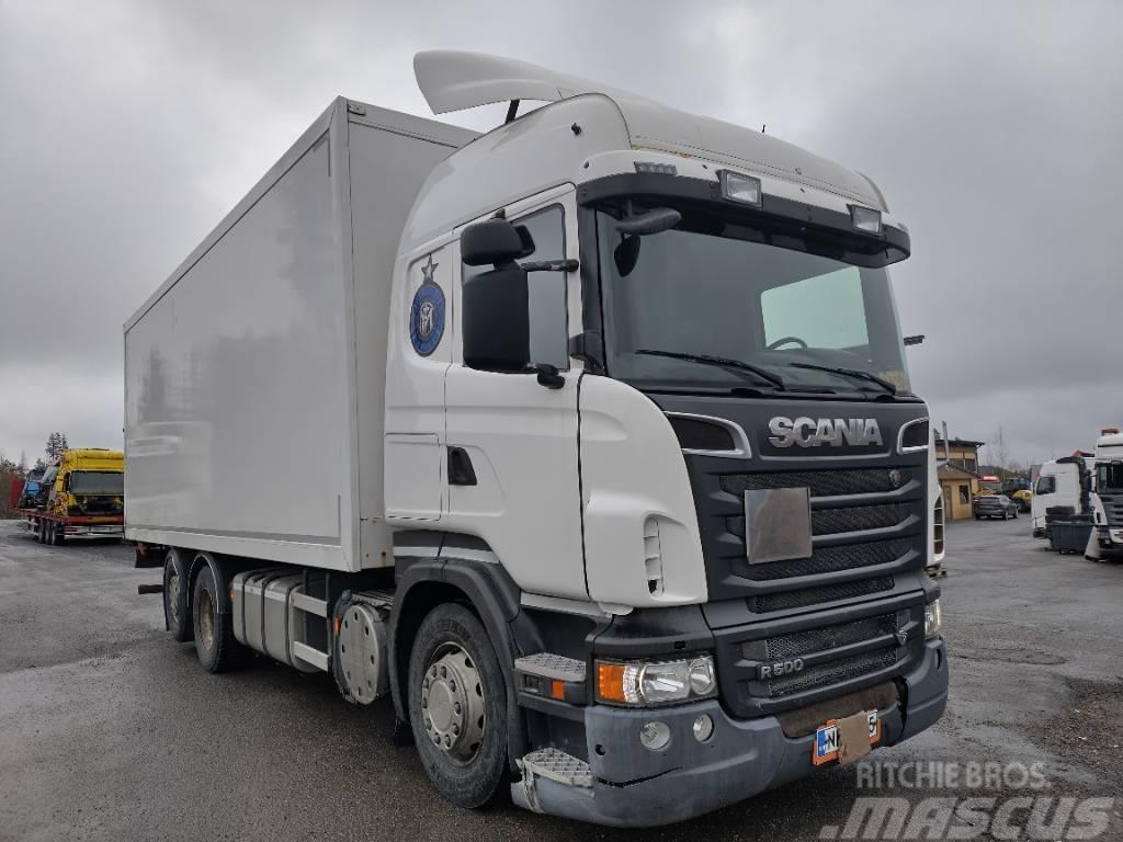 Scania R500 6x2 sivuauk.kori,pl-nostin Sanduk kamioni