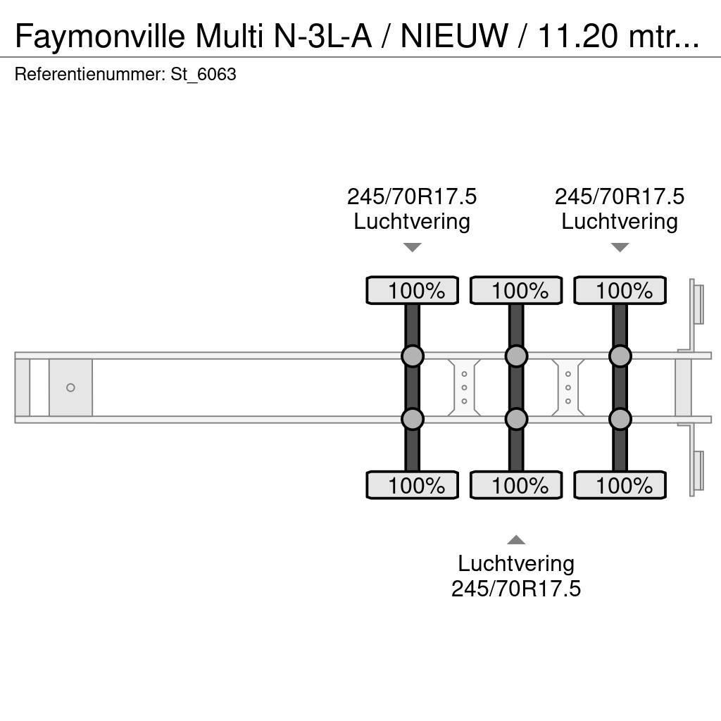 Faymonville Multi N-3L-A / NIEUW / 11.20 mtr / UITSCHUIFBAAR Poluprikolice labudice