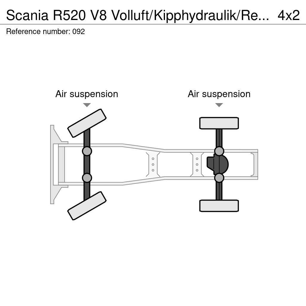 Scania R520 V8 Volluft/Kipphydraulik/Retarder/Standklima Tractor Units