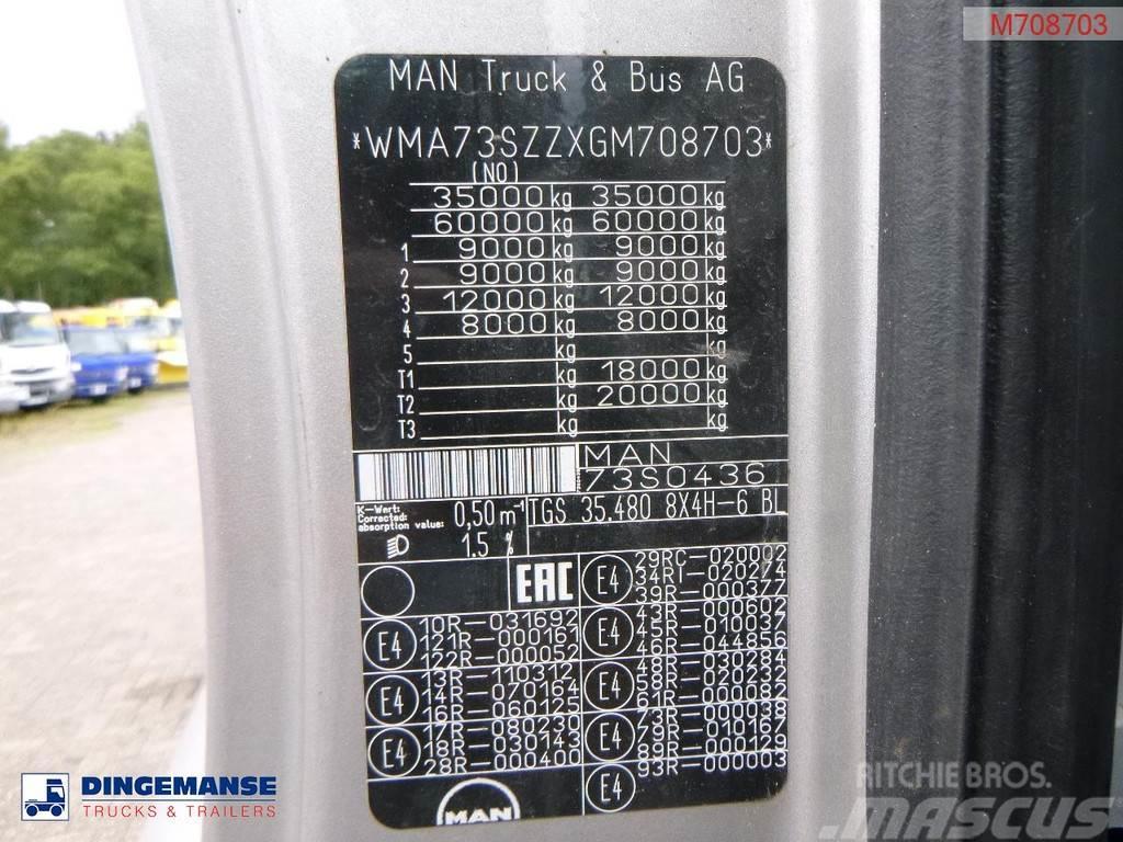 MAN TGS 35.480 8X4 + PM 100026 SP + jib J2416.25 Flatbed / Dropside trucks