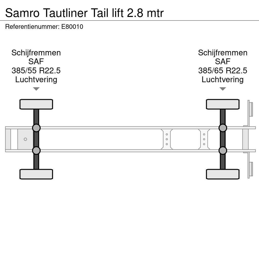 Samro Tautliner Tail lift 2.8 mtr Curtainsider semi-trailers