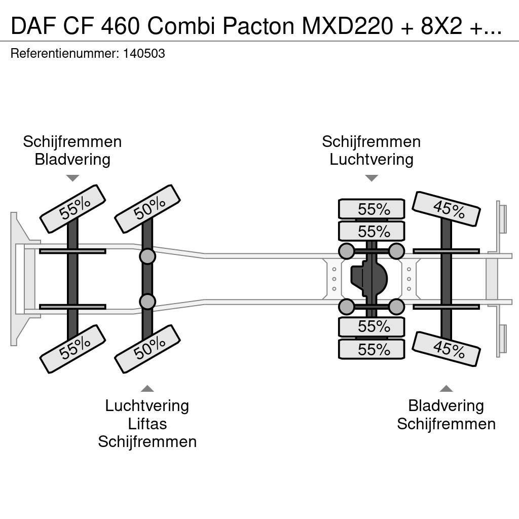 DAF CF 460 Combi Pacton MXD220 + 8X2 + Manual + Euro 6 Kamioni sa otvorenim sandukom