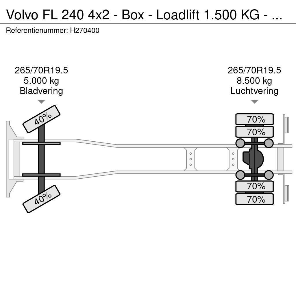 Volvo FL 240 4x2 - Box - Loadlift 1.500 KG - Euro 5 - Au Box body trucks