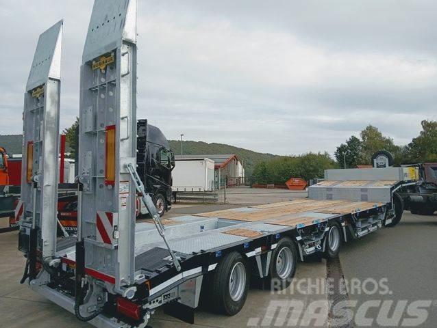 Humbaur HTS-3 Radmulden hydr.Rampen+Stütze Lift/Lenk-SAF Low loader-semi-trailers