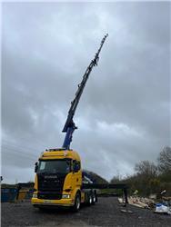Scania R490 with PM 58.5 Flyjib crane and winch