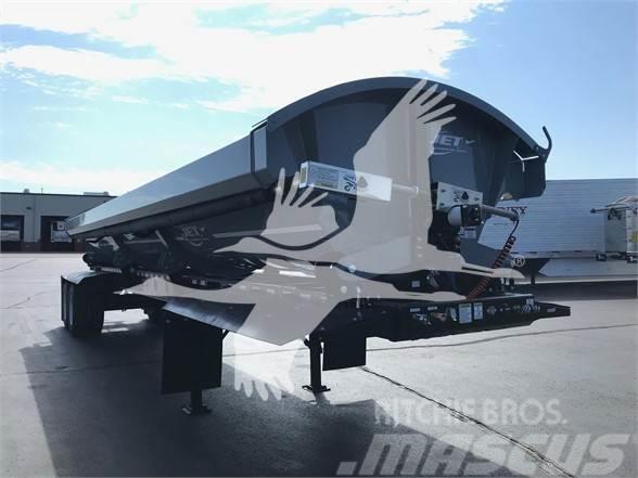 Jet BATTLESHIP GRAY, 40' AIR RIDE SIDE DUMP, ELECTRIC Tipper trailers