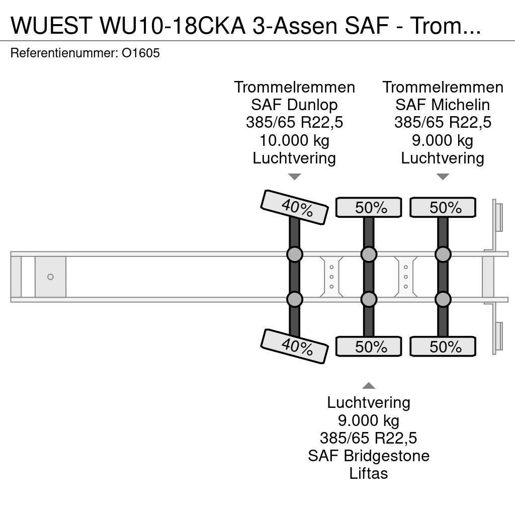  WUEST WU10-18CKA 3-Assen SAF - Trommelremmen - Sch Containerframe semi-trailers