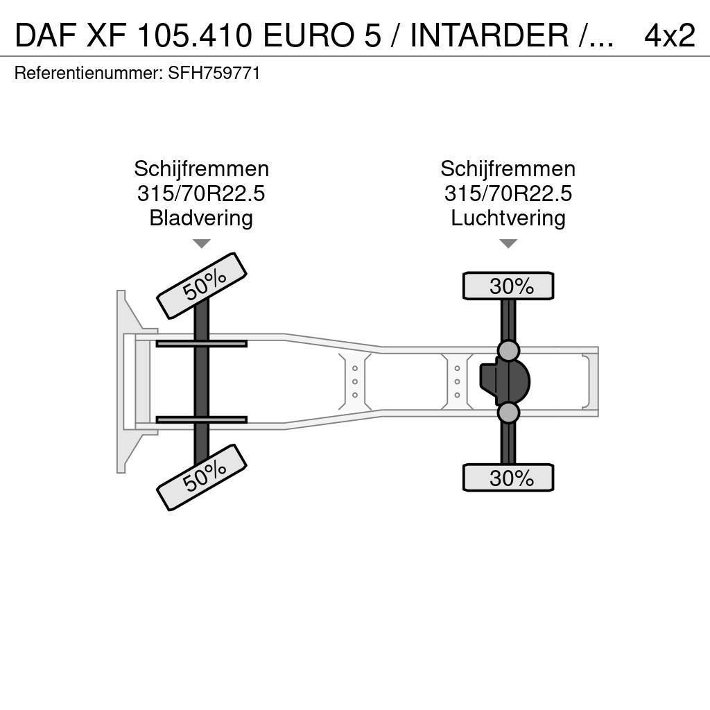 DAF XF 105.410 EURO 5 / INTARDER / COMPRESSOR / PTO / Tractor Units