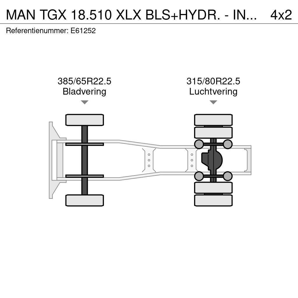 MAN TGX 18.510 XLX BLS+HYDR. - INTARDER Tractor Units