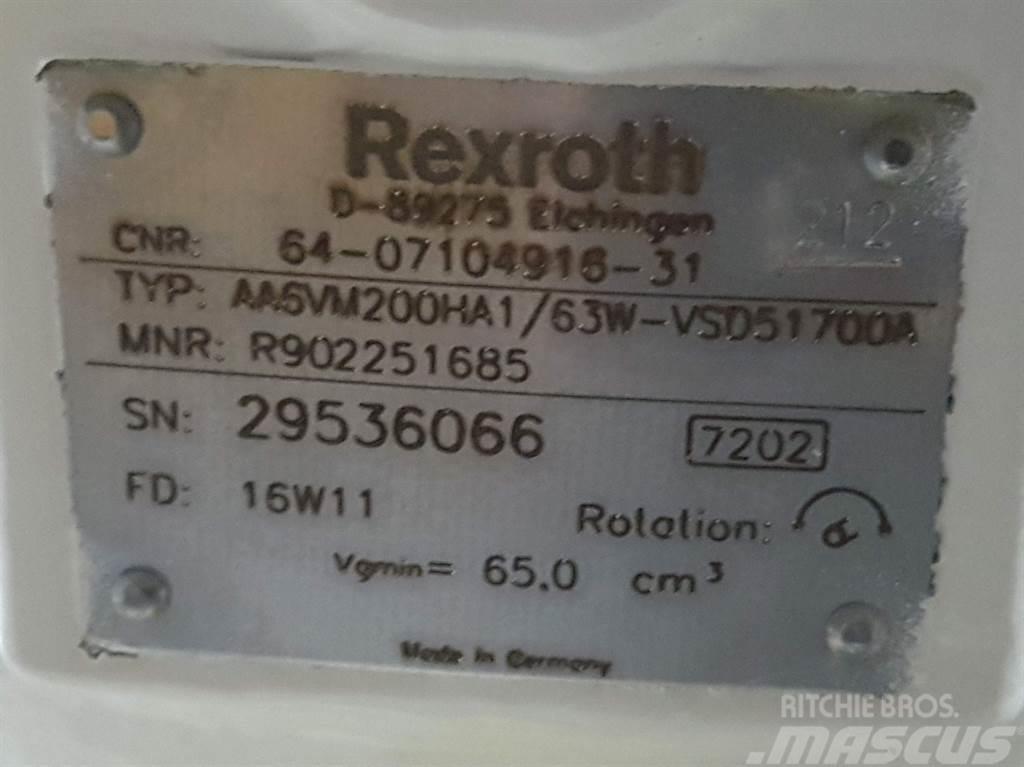 Rexroth AA6VM200HA1/63W-R902251685-Drive motor/Fahrmotor Hydraulics