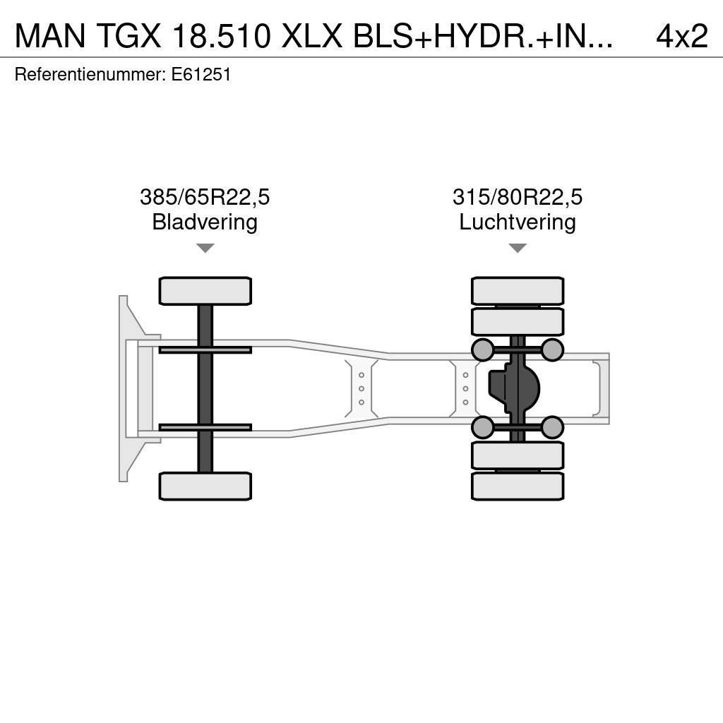 MAN TGX 18.510 XLX BLS+HYDR.+INTARDER Tractor Units
