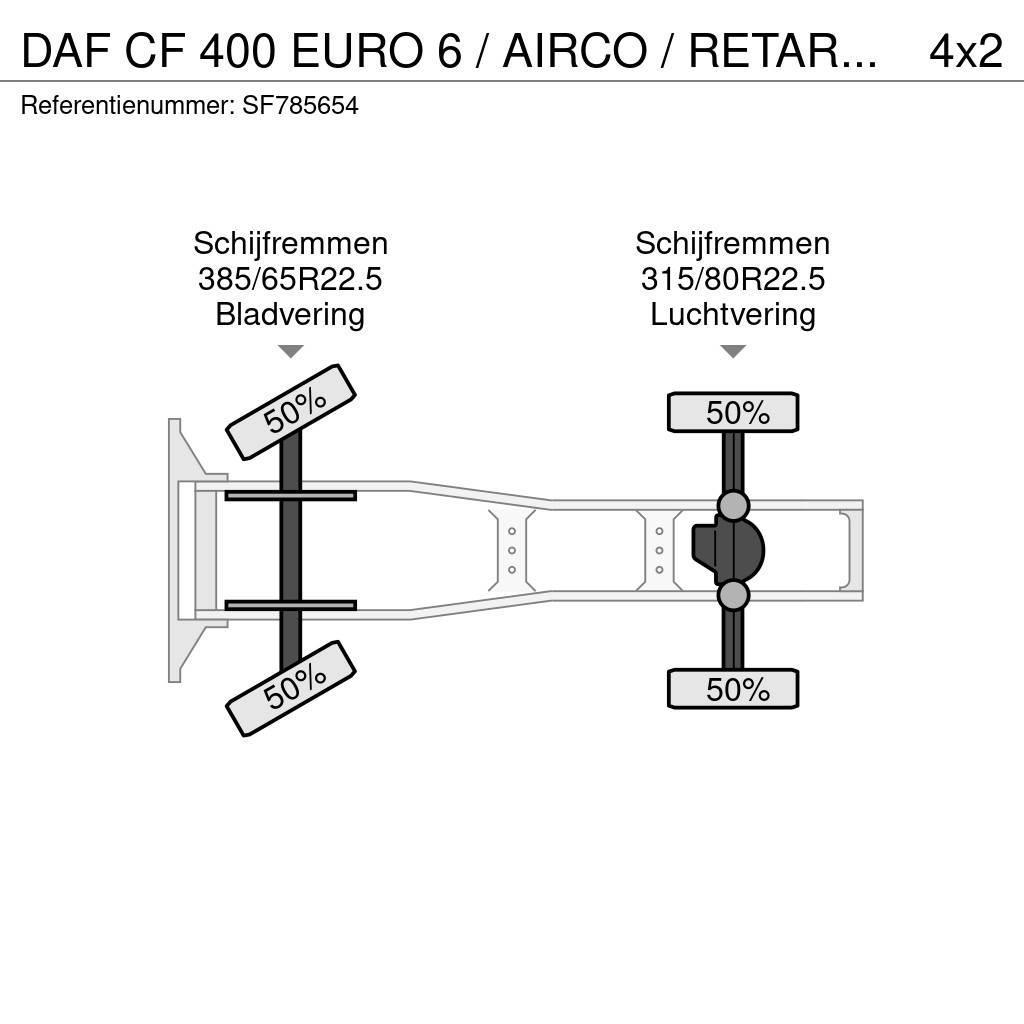DAF CF 400 EURO 6 / AIRCO / RETARDER Tractor Units