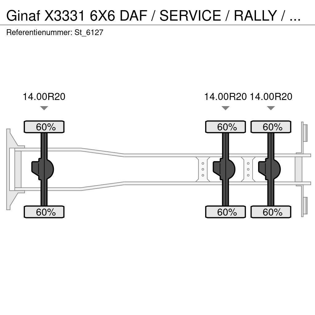 Ginaf X3331 6X6 DAF / SERVICE / RALLY / T5 / DAKAR Box body trucks