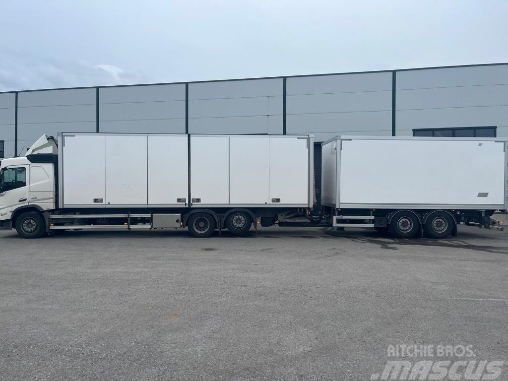 Volvo FM -Truck 21pll + trailer 15pll (36pll) - two truc Box body trucks