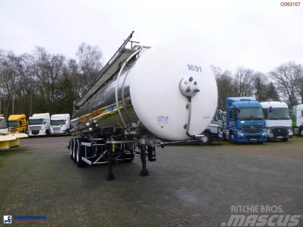 Maisonneuve Chemical tank inox L4BH 29.8 m3 /  1 comp Tanker semi-trailers