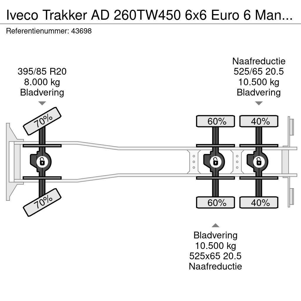 Iveco Trakker AD 260TW450 6x6 Euro 6 Manual Full steel J Tipper trucks