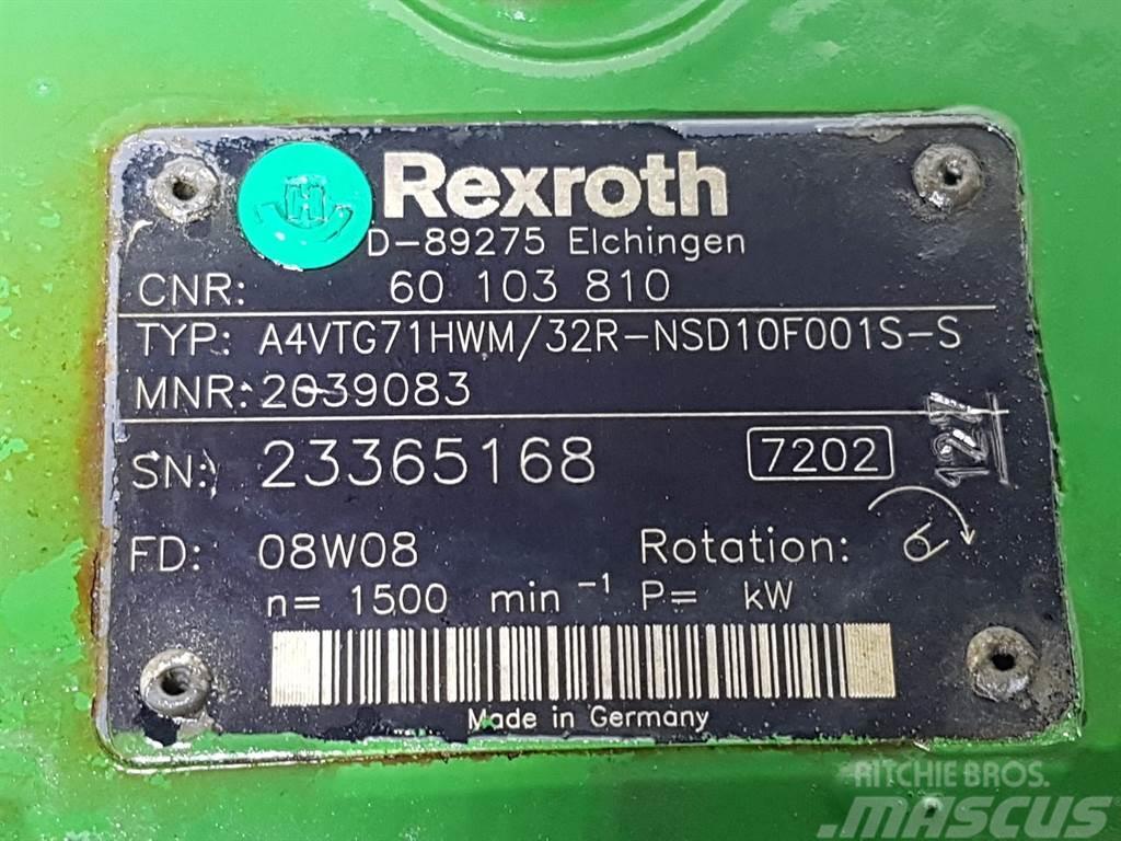 Rexroth A4VTG71HWM/32R-R902039083-Drive pump/Fahrpumpe Hydraulics