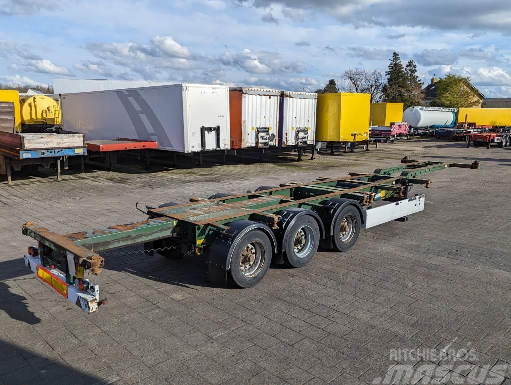 Krone SD 27 3-Assen BPW - Kont Schuiver - DrumBrakes - 5 Containerframe semi-trailers
