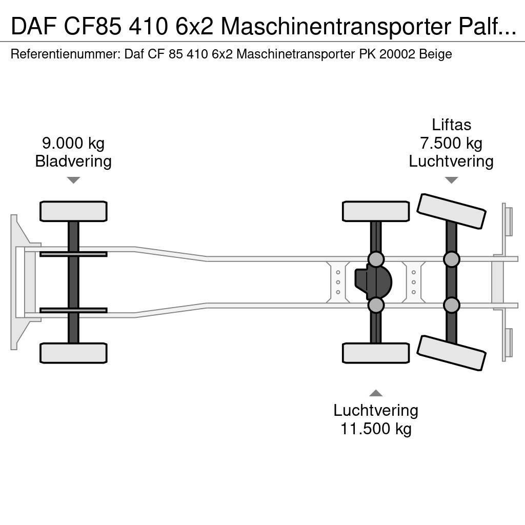 DAF CF85 410 6x2 Maschinentransporter Palfinger PK 200 Vehicle transporters
