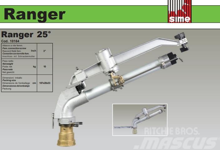  - - -  SIME - Ranger / Reflex / Explorer Irrigation systems