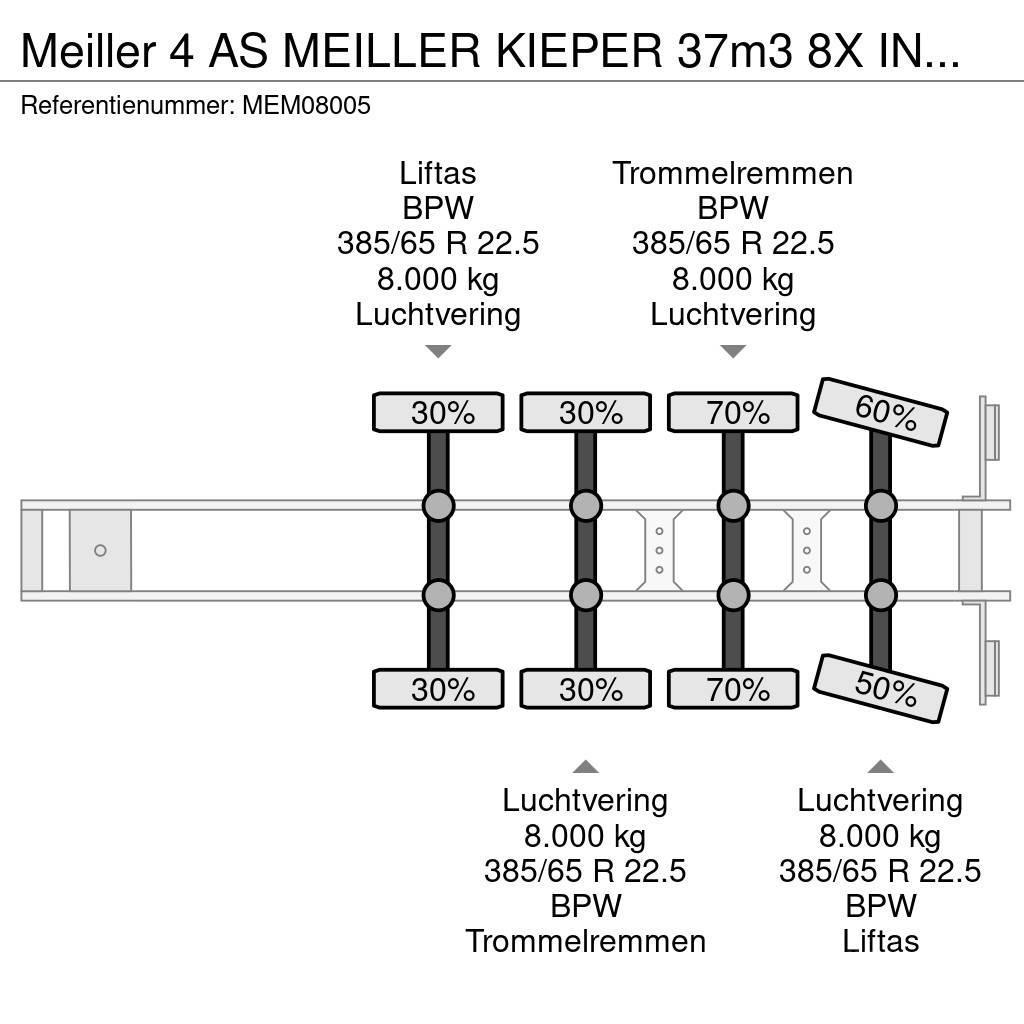 Meiller 4 AS MEILLER KIEPER 37m3 8X IN STOCK Tipper semi-trailers
