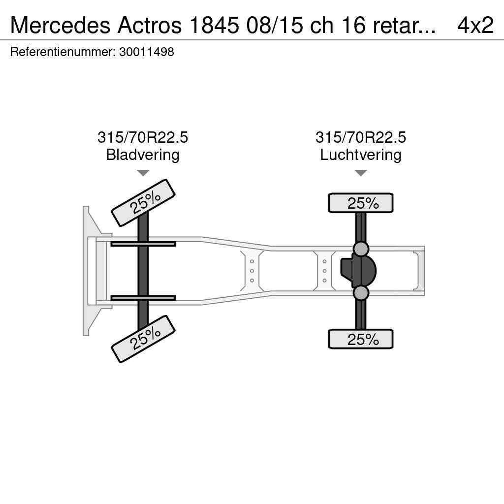 Mercedes-Benz Actros 1845 08/15 ch 16 retarder 2 tanks Tractor Units