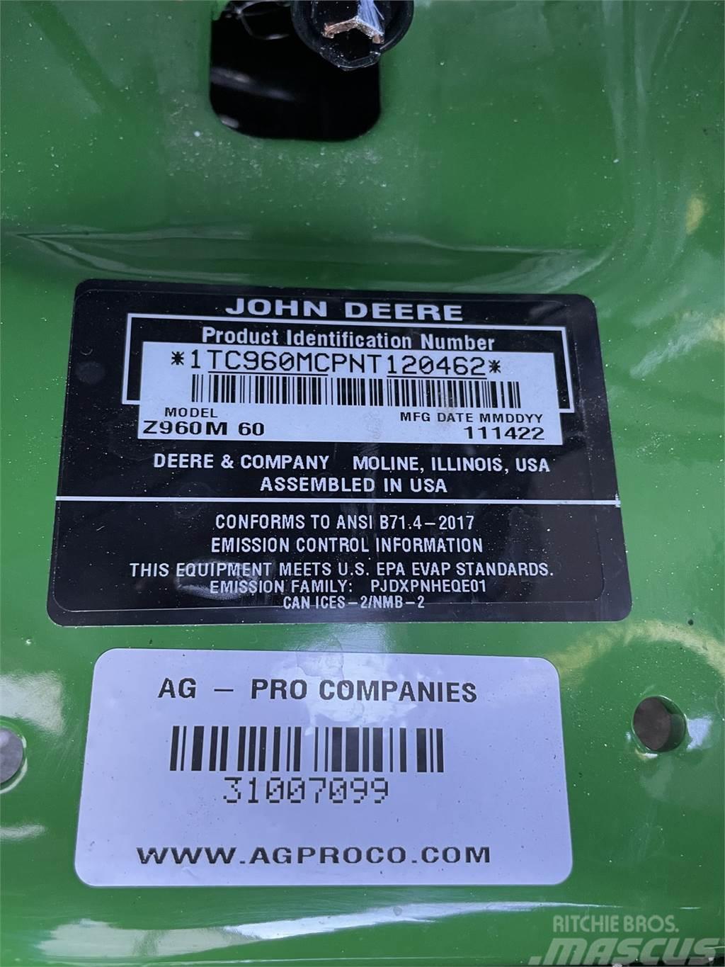 John Deere Z960M Zero turn mowers