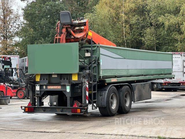 Langendorf SSH 20/25 Steinauflieger mit Palfinger Kran Flatbed/Dropside semi-trailers