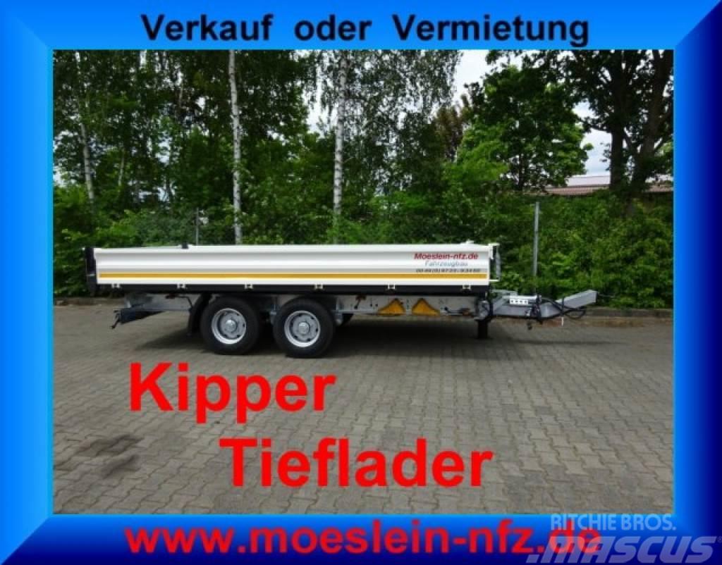 Möslein TTD 11 Weiß neuer Tandem 3- Seitenkipper Tieflade Tipper trailers
