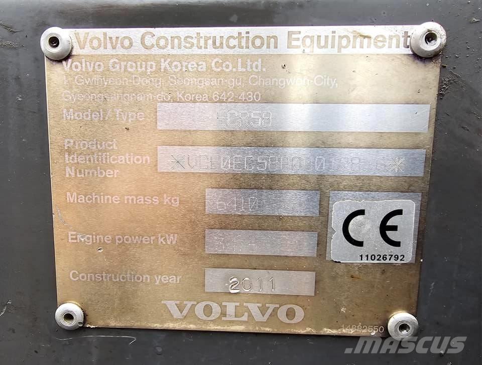 Volvo ECR 58 Mini bageri < 7t