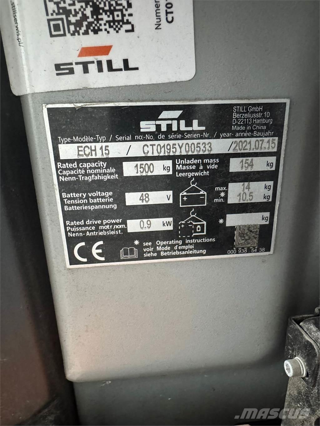 Still ECH 15 Ručni električni viljuškar