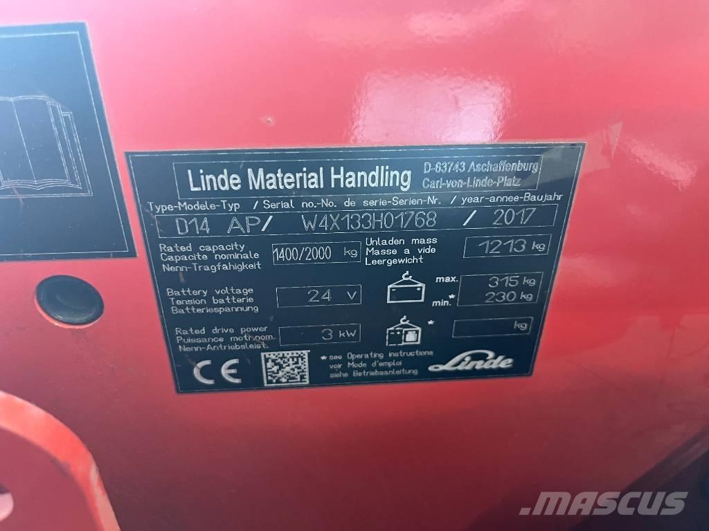 Linde D 14 AP Samopogonski ručni viljuškari
