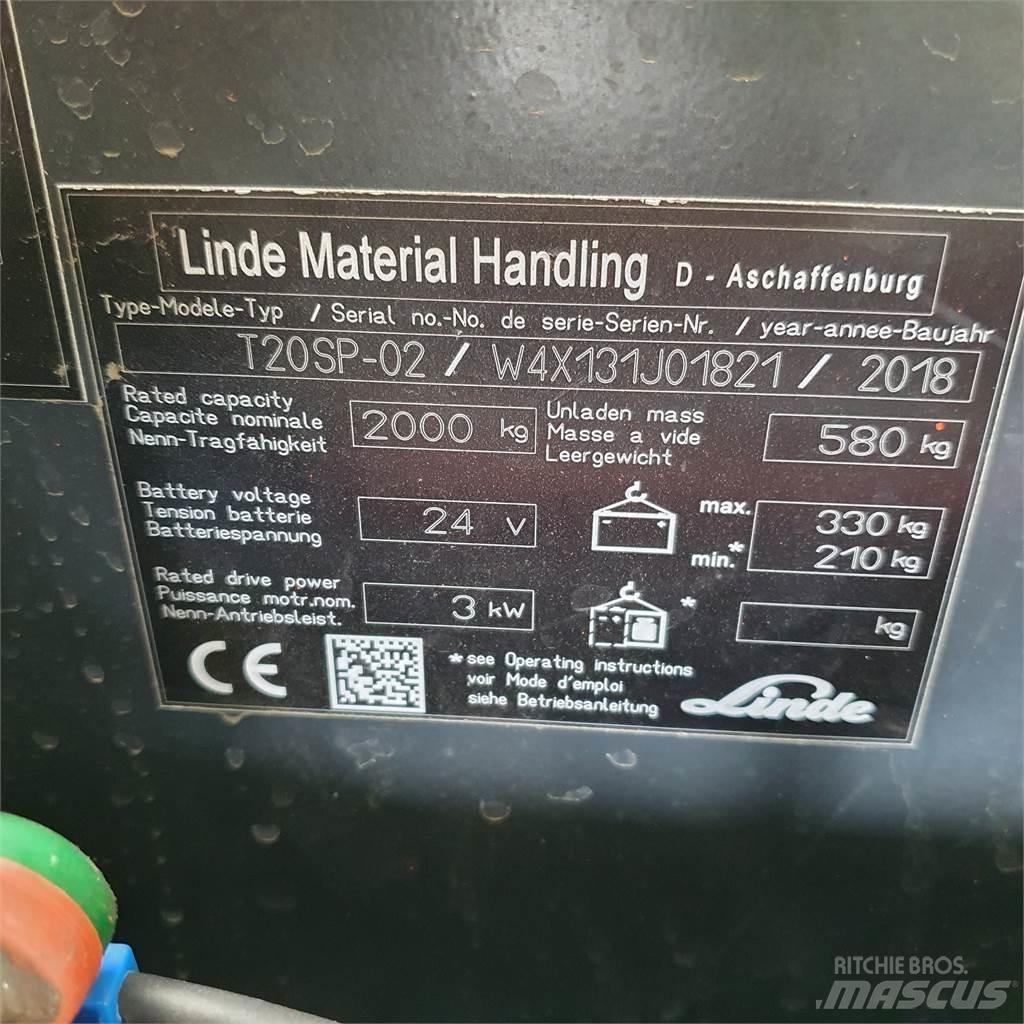 Linde T20SP kurz Nisko podizni električni viljuškar