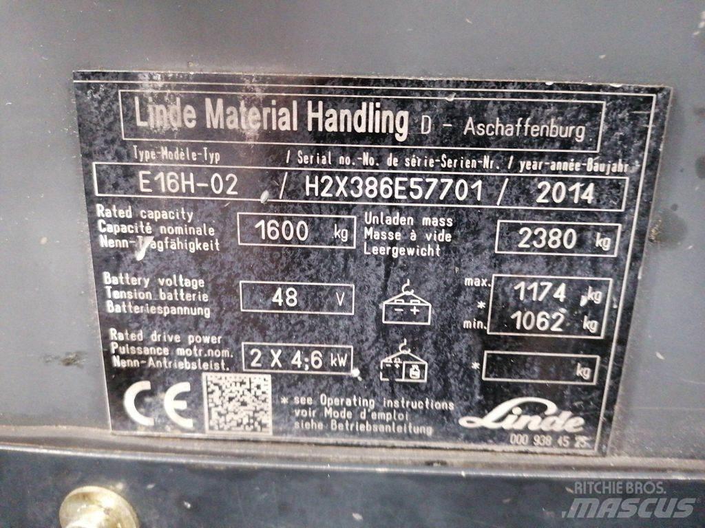 Linde E16H-02 Električni viljuškari