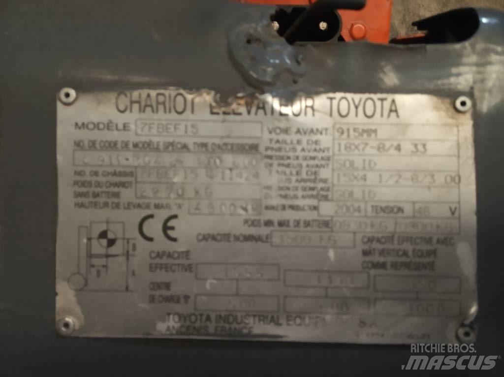Toyota 7FBEF15 Električni viljuškari
