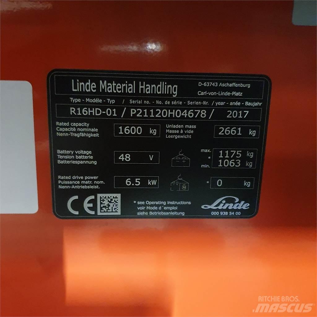 Linde R16HD Viljuškari sa pomičnim stupom
