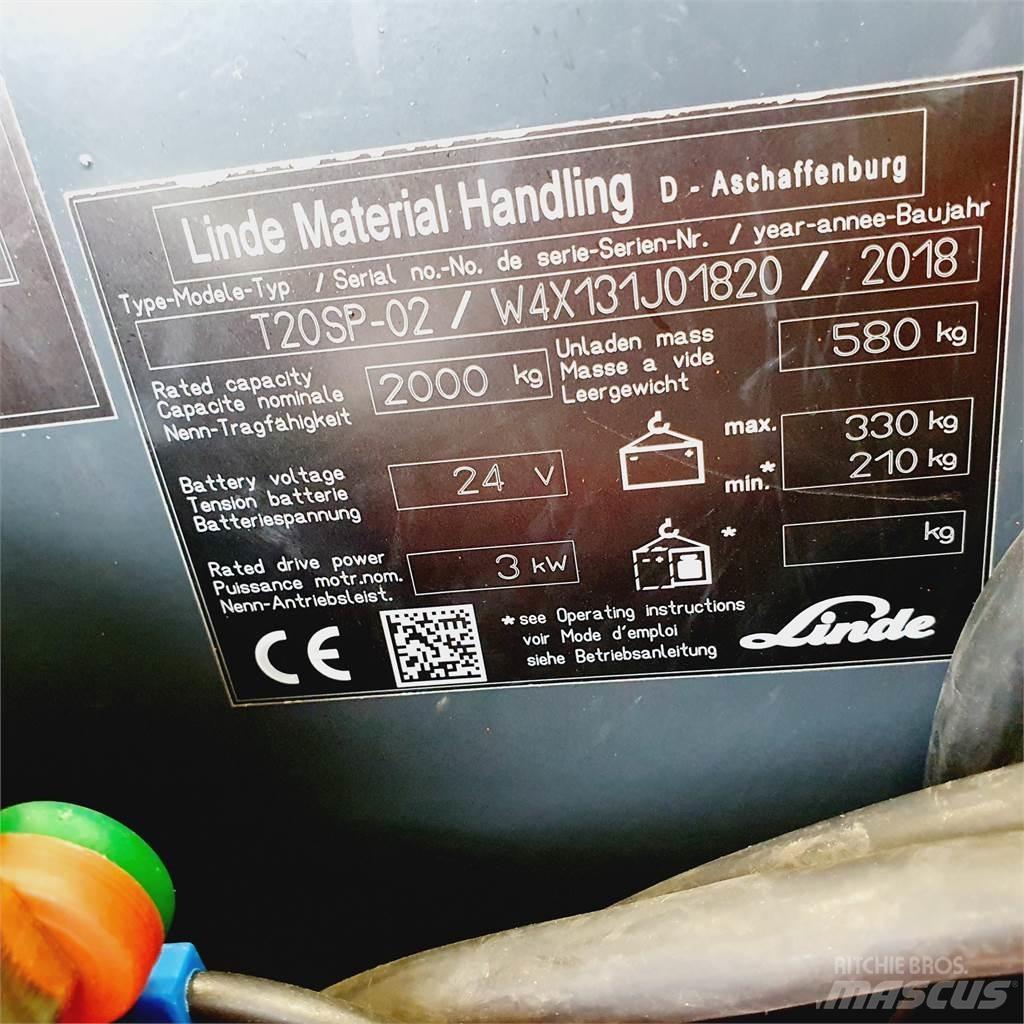 Linde T20SP kurz Nisko podizni električni viljuškar