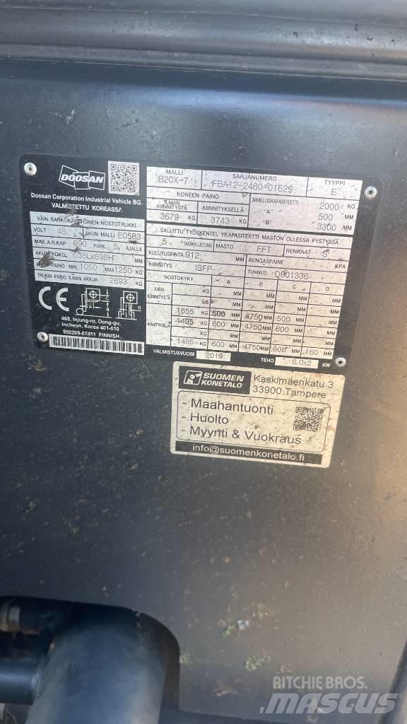 Doosan B20X-7 Električni viljuškari