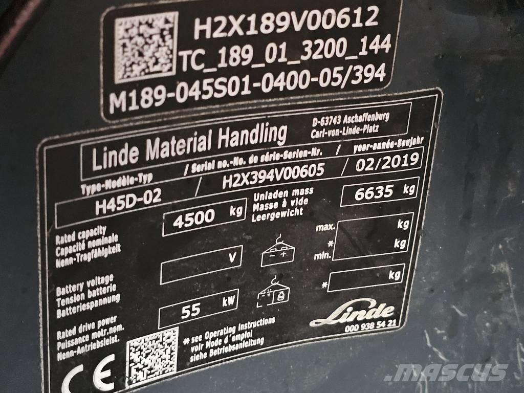 Linde H45D-02 Dizelski viljuškari