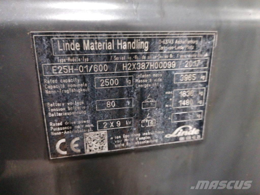 Linde E25H-01/600 Električni viljuškari