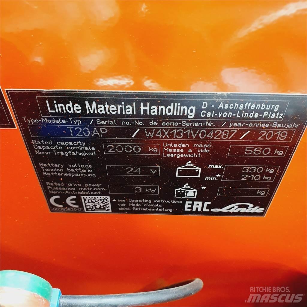 Linde T20AP kurz Nisko podizni električni viljuškar