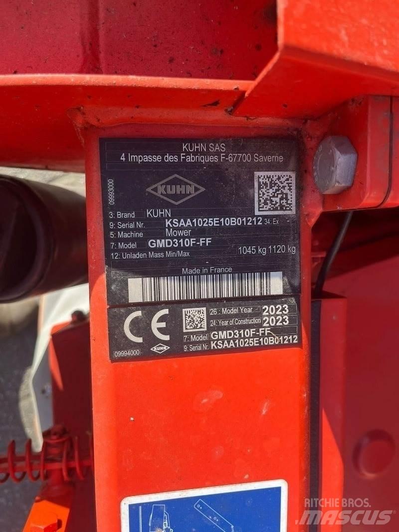 Kuhn GMD 310F Uređaji za kosačice