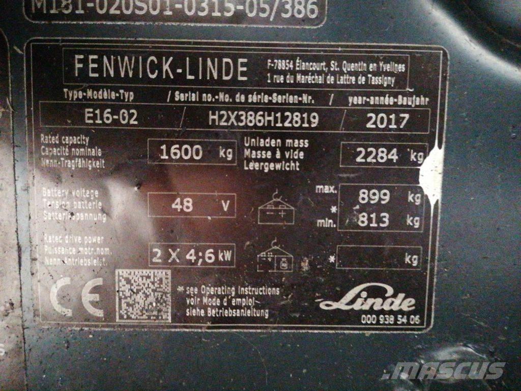 Linde E16-02 Električni viljuškari