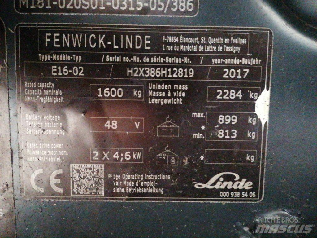 Linde E16-02 Električni viljuškari