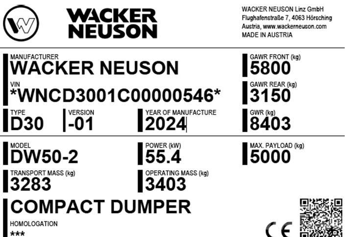 Wacker Neuson DW50-2 Damperi za gradilište