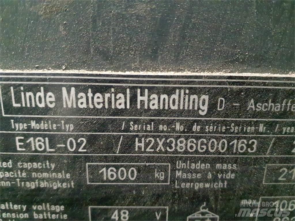 Linde E16L Električni viljuškari