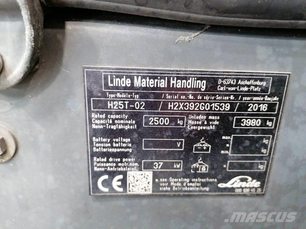 Linde H25T-02 Plinski viljuškari