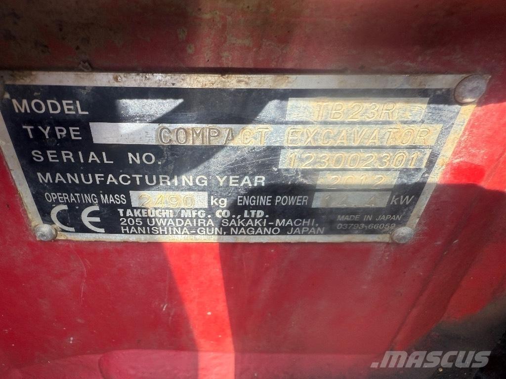 Takeuchi TB 23 R Mini bageri < 7t