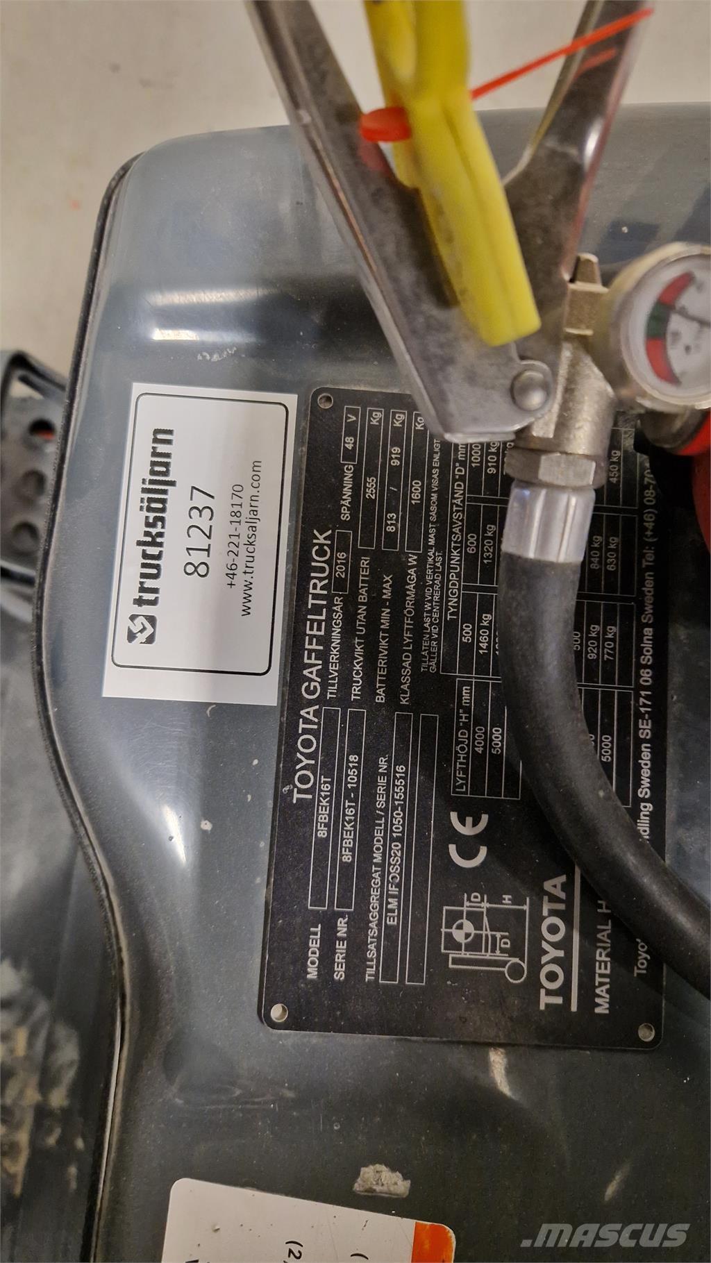 Toyota 8FBEK16T Električni viljuškari